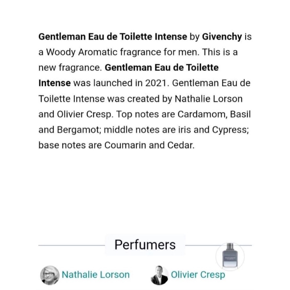 Gentleman Eau de Toilette Intense by Givenchy 3.4 Fl. Oz (100 ML) - Picture 3 of 9